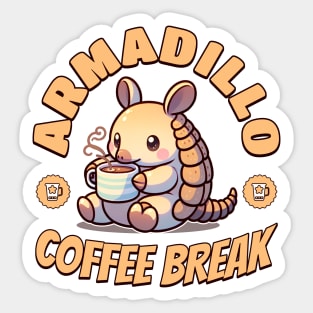 Armadillo Coffee Break Sticker